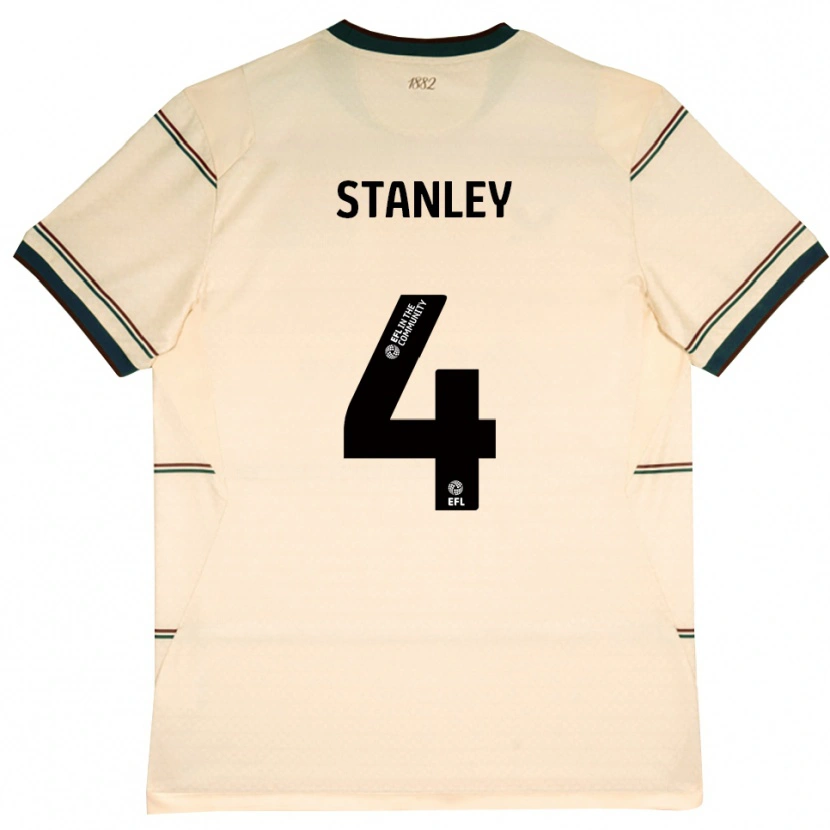 Danxen Niño Camiseta Michael Stanley #4 Beige Borgoña 2ª Equipación 2026/27 La Camisa
