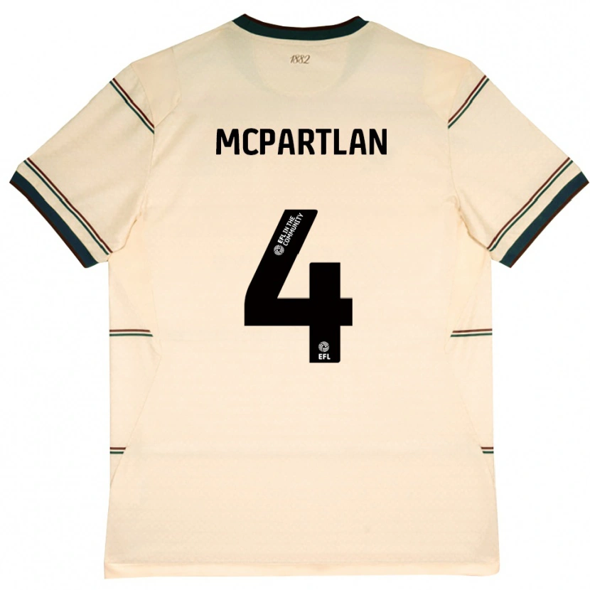 Danxen Niño Camiseta Brenna Mcpartlan #4 Beige Borgoña 2ª Equipación 2026/27 La Camisa