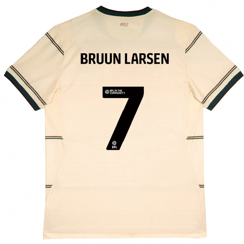 Danxen Niño Camiseta Jacob Bruun Larsen #7 Beige Borgoña 2ª Equipación 2026/27 La Camisa