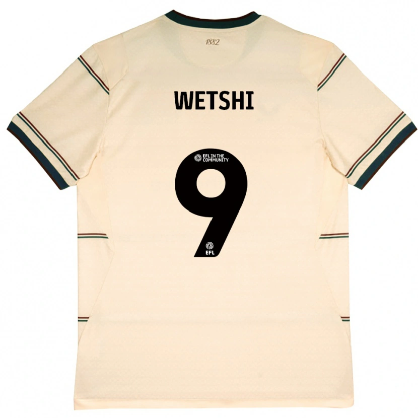 Danxen Niño Camiseta Benji Wetshi #9 Beige Borgoña 2ª Equipación 2026/27 La Camisa