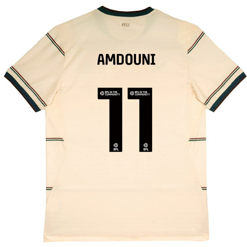 Danxen Niño Camiseta Zeki Amdouni #11 Beige Borgoña 2ª Equipación 2026/27 La Camisa