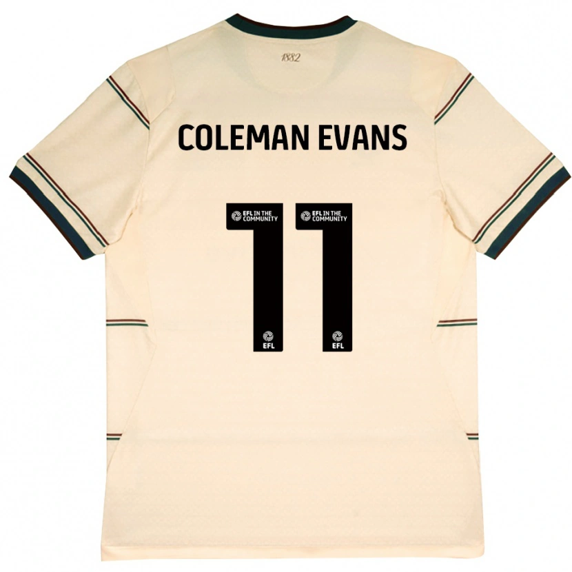 Danxen Niño Camiseta Amaya Coleman-Evans #11 Beige Borgoña 2ª Equipación 2026/27 La Camisa