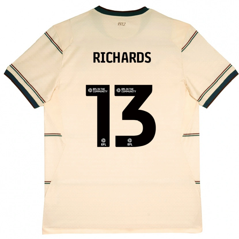 Danxen Niño Camiseta Jade Richards #13 Beige Borgoña 2ª Equipación 2026/27 La Camisa
