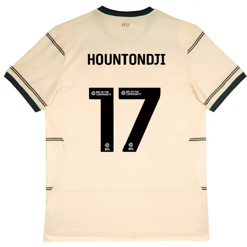 Danxen Niño Camiseta Andréas Hountondji #17 Beige Borgoña 2ª Equipación 2026/27 La Camisa