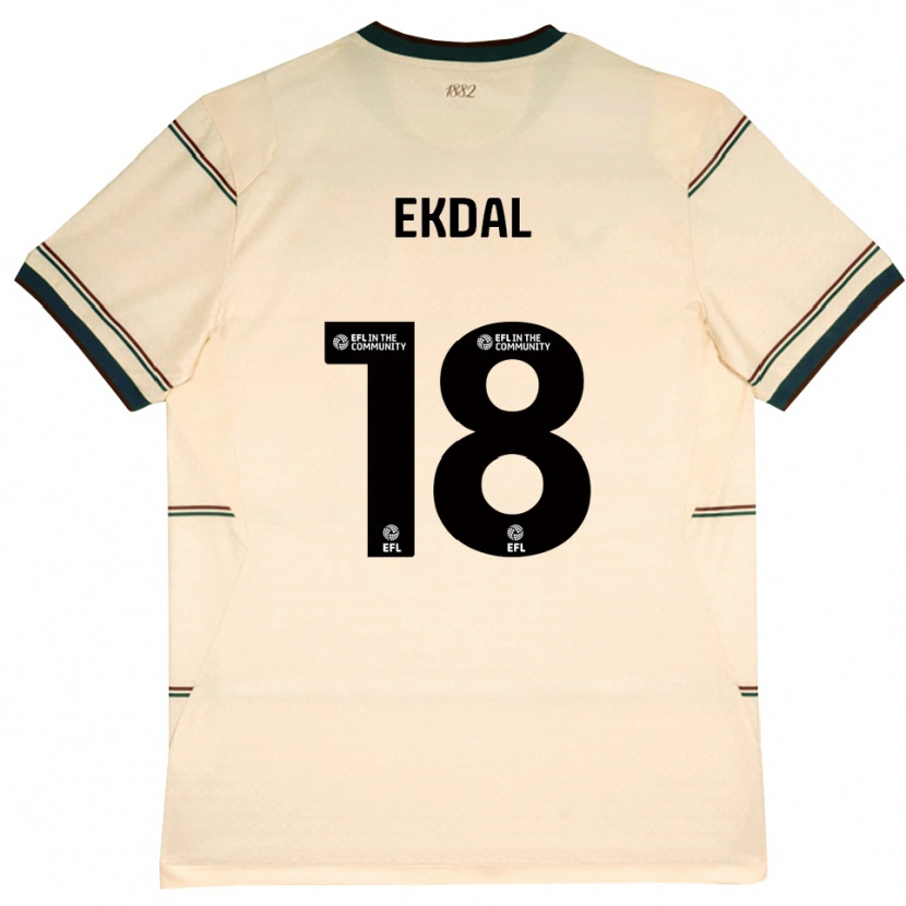 Danxen Niño Camiseta Hjalmar Ekdal #18 Beige Borgoña 2ª Equipación 2026/27 La Camisa