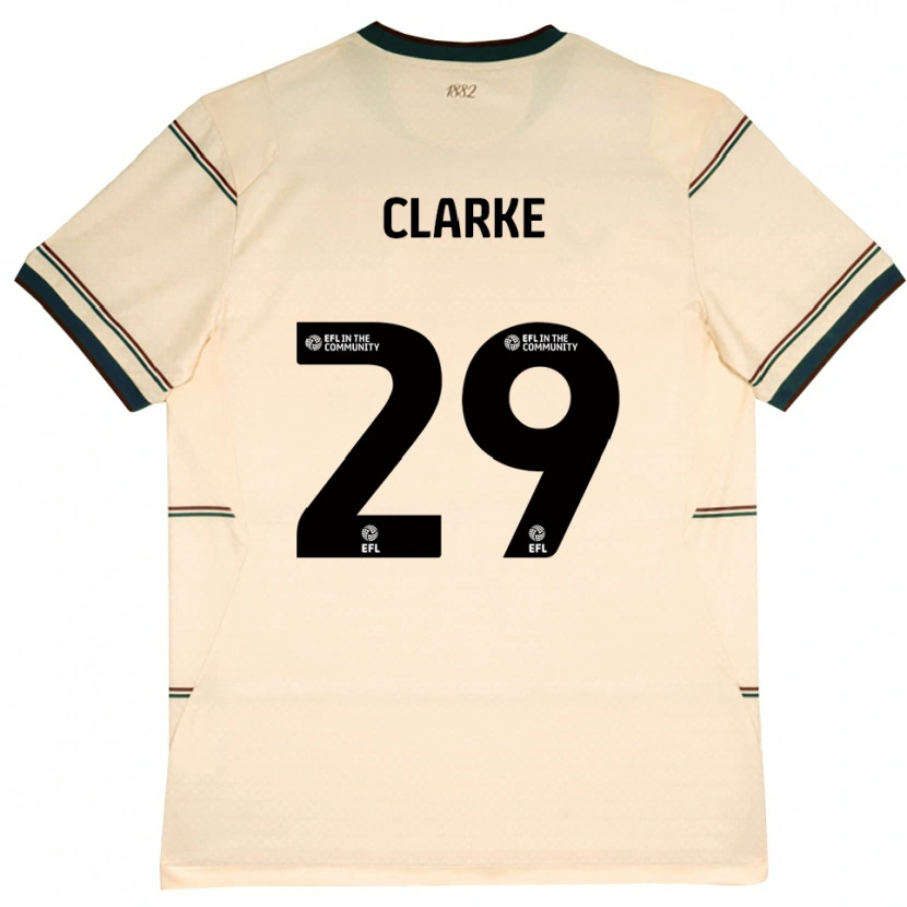 Danxen Niño Camiseta Abby Clarke #29 Beige Borgoña 2ª Equipación 2026/27 La Camisa
