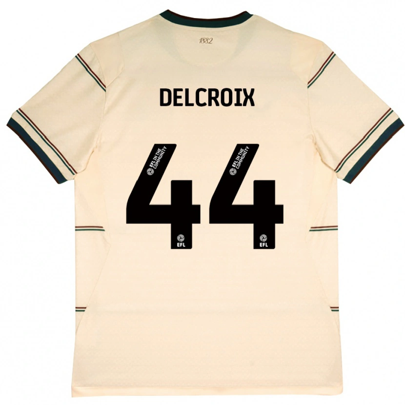 Danxen Niño Camiseta Hannes Delcroix #44 Beige Borgoña 2ª Equipación 2026/27 La Camisa