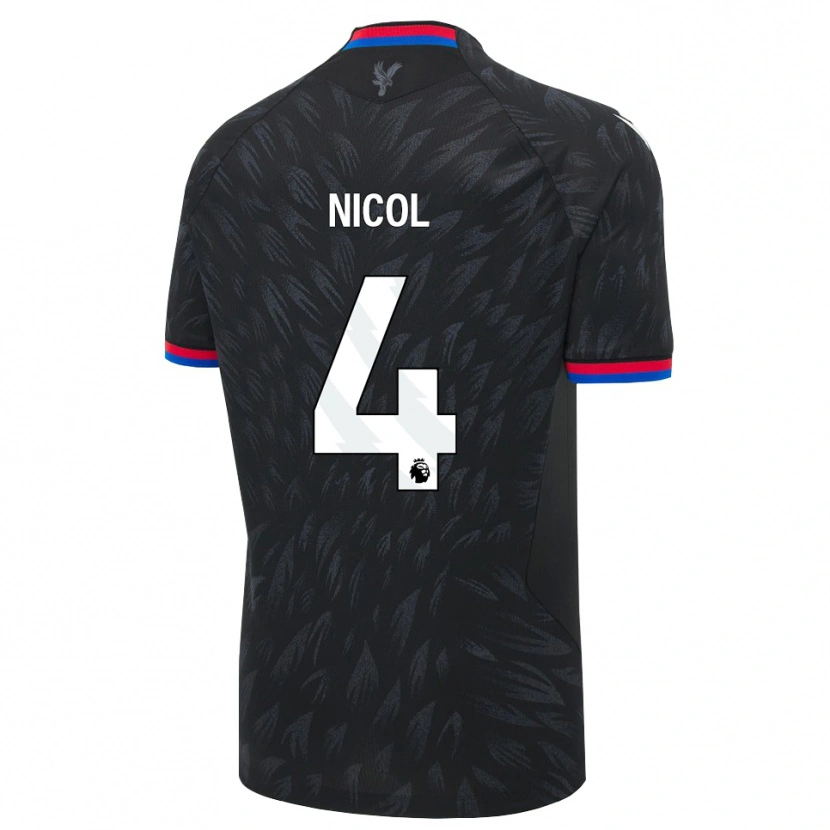 Danxen Niño Camiseta Leigh Nicol #4 Negro Azul Rojo 2ª Equipación 2026/27 La Camisa