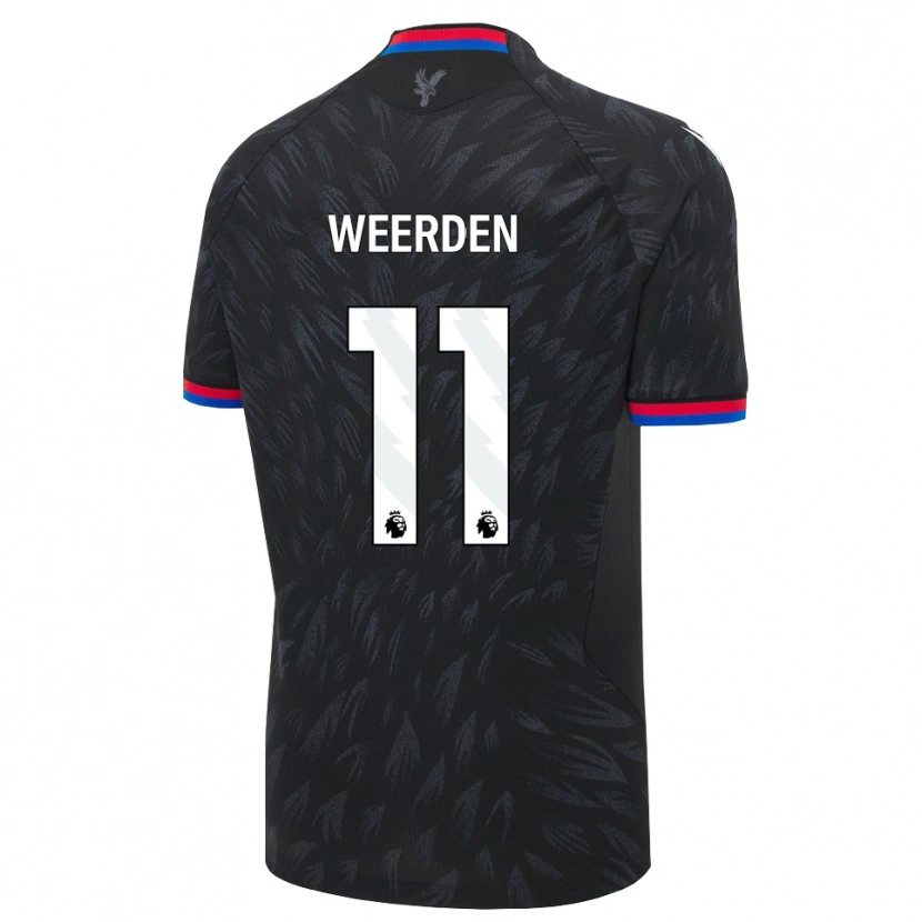 Danxen Niño Camiseta Ashleigh Weerden #11 Negro Azul Rojo 2ª Equipación 2026/27 La Camisa