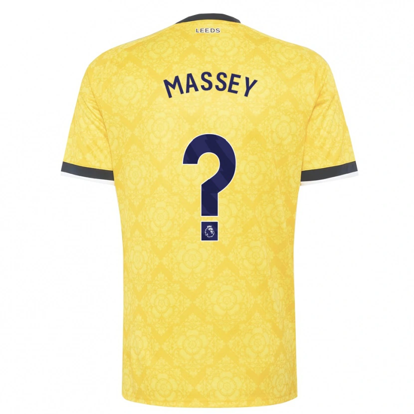Danxen Niño Camiseta Alex Massey #0 Amarillo Blanco Negro 2ª Equipación 2026/27 La Camisa