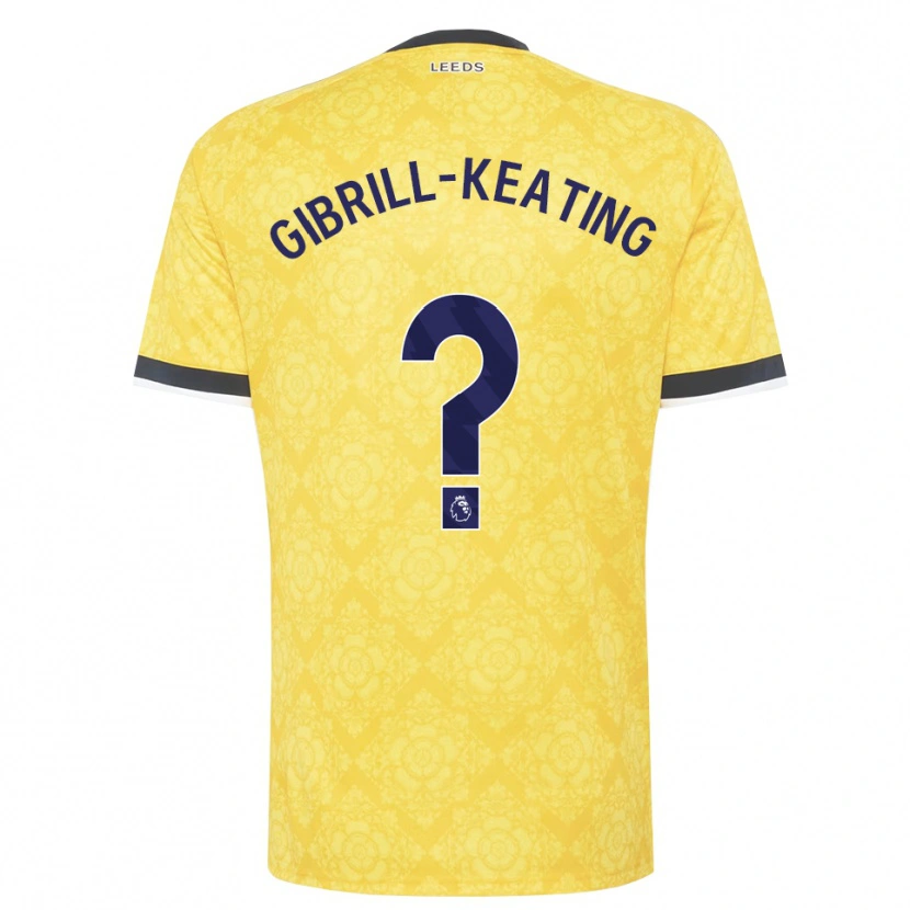 Danxen Niño Camiseta Sian Gibrill-Keating #0 Amarillo Blanco Negro 2ª Equipación 2026/27 La Camisa