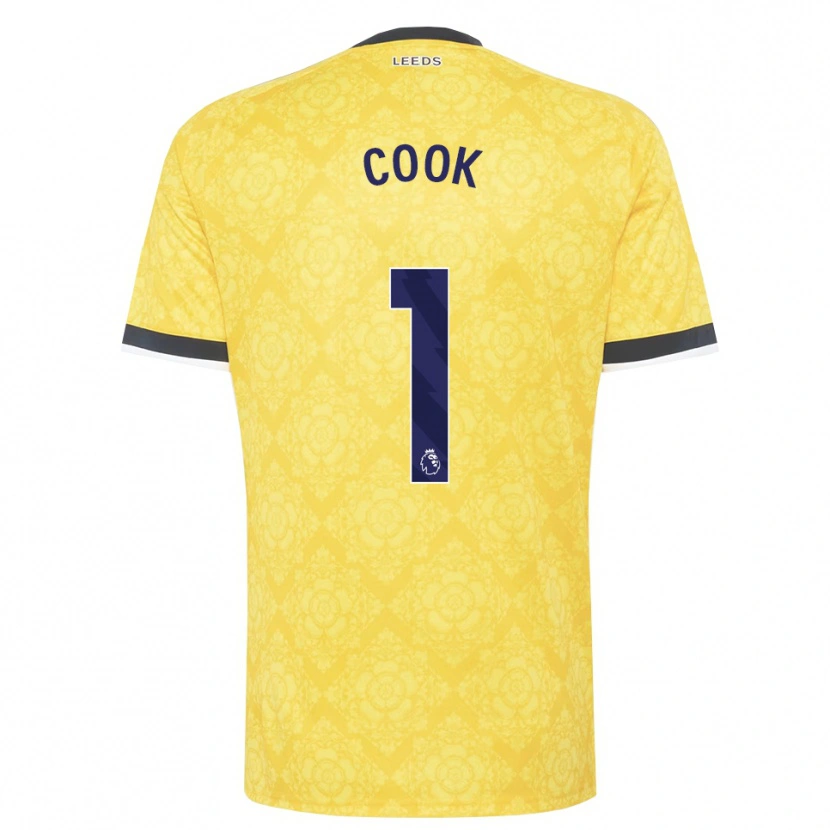 Danxen Niño Camiseta Robbie Cook #1 Amarillo Blanco Negro 2ª Equipación 2026/27 La Camisa