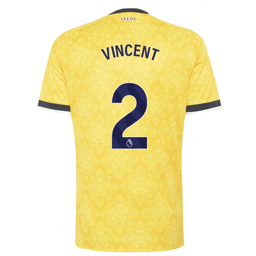 Danxen Niño Camiseta Harvey Vincent #2 Amarillo Blanco Negro 2ª Equipación 2026/27 La Camisa