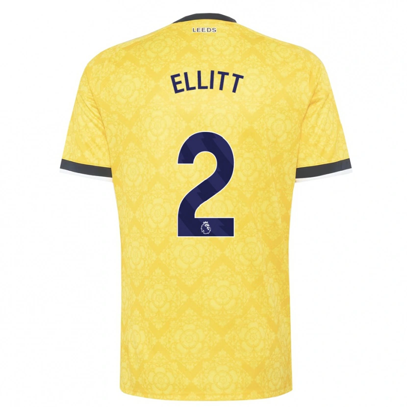 Danxen Niño Camiseta Izzy Ellitt #2 Amarillo Blanco Negro 2ª Equipación 2026/27 La Camisa