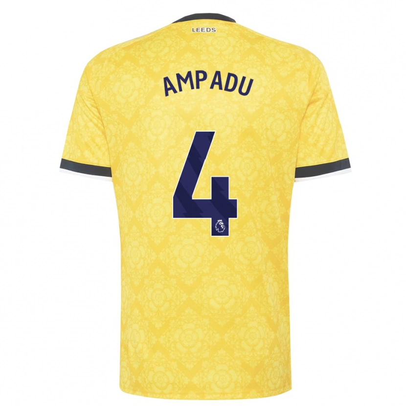 Danxen Niño Camiseta Ethan Ampadu #4 Amarillo Blanco Negro 2ª Equipación 2026/27 La Camisa
