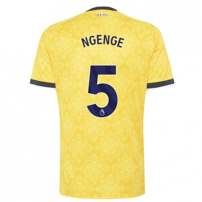 Danxen Niño Camiseta Leonard Ngenge #5 Amarillo Blanco Negro 2ª Equipación 2026/27 La Camisa