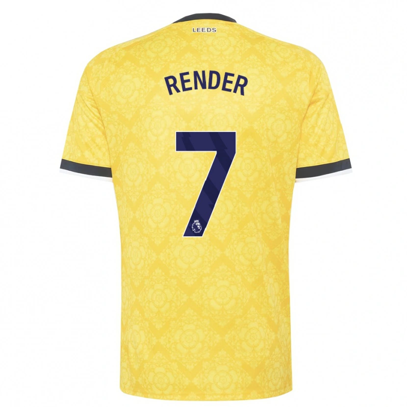 Danxen Niño Camiseta Jacob Render #7 Amarillo Blanco Negro 2ª Equipación 2026/27 La Camisa