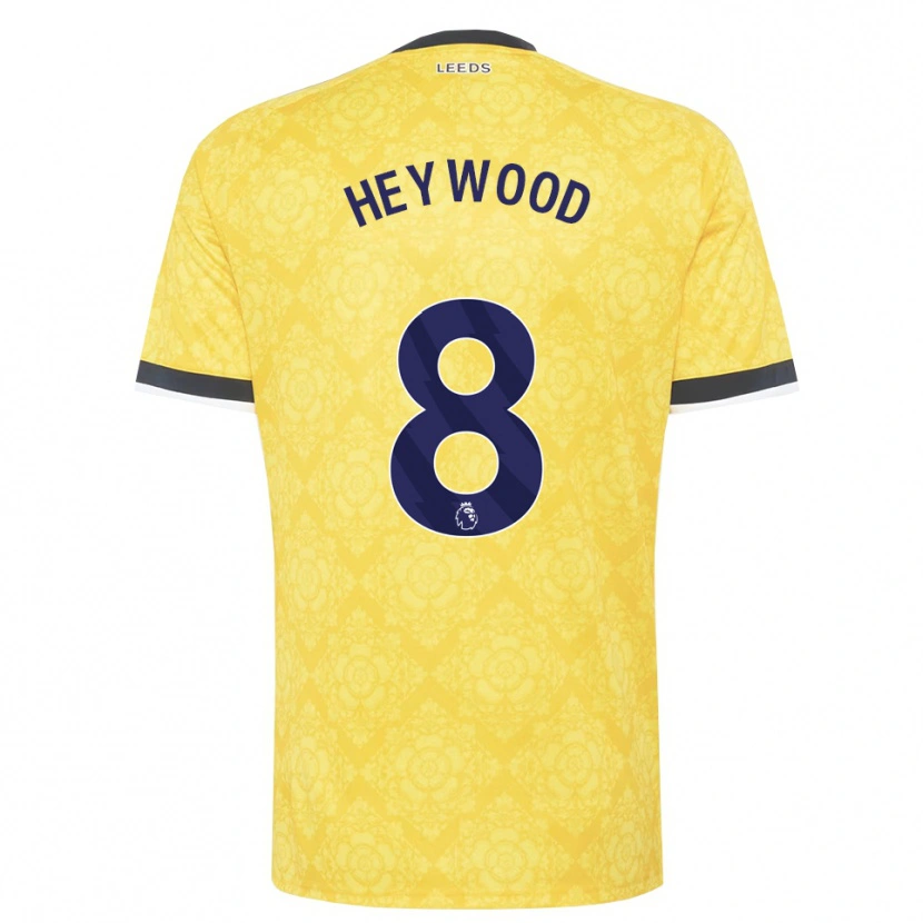 Danxen Niño Camiseta Owen Heywood #8 Amarillo Blanco Negro 2ª Equipación 2026/27 La Camisa