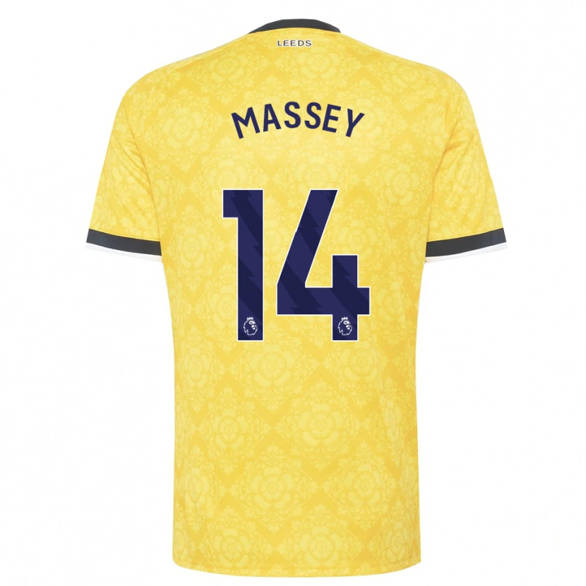 Danxen Niño Camiseta Alexander Massey #14 Amarillo Blanco Negro 2ª Equipación 2026/27 La Camisa