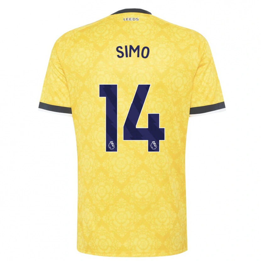 Danxen Niño Camiseta Elton Simo #14 Amarillo Blanco Negro 2ª Equipación 2026/27 La Camisa