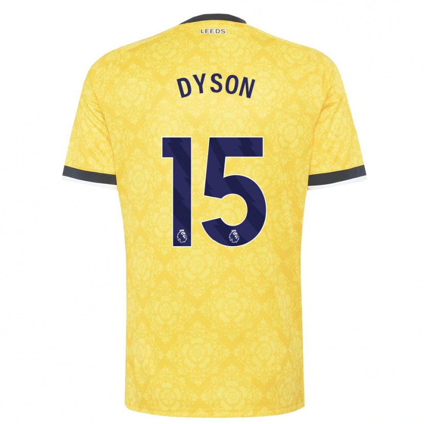 Danxen Niño Camiseta Ryan Dyson #15 Amarillo Blanco Negro 2ª Equipación 2026/27 La Camisa
