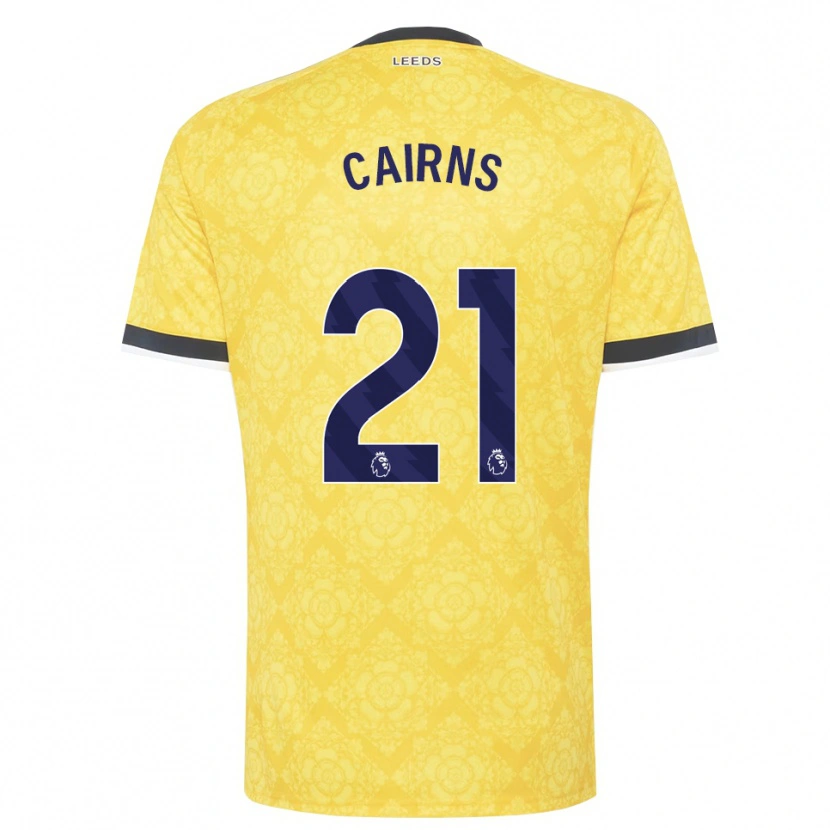 Danxen Niño Camiseta Alex Cairns #21 Amarillo Blanco Negro 2ª Equipación 2026/27 La Camisa