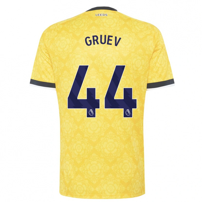 Danxen Niño Camiseta Ilia Gruev #44 Amarillo Blanco Negro 2ª Equipación 2026/27 La Camisa