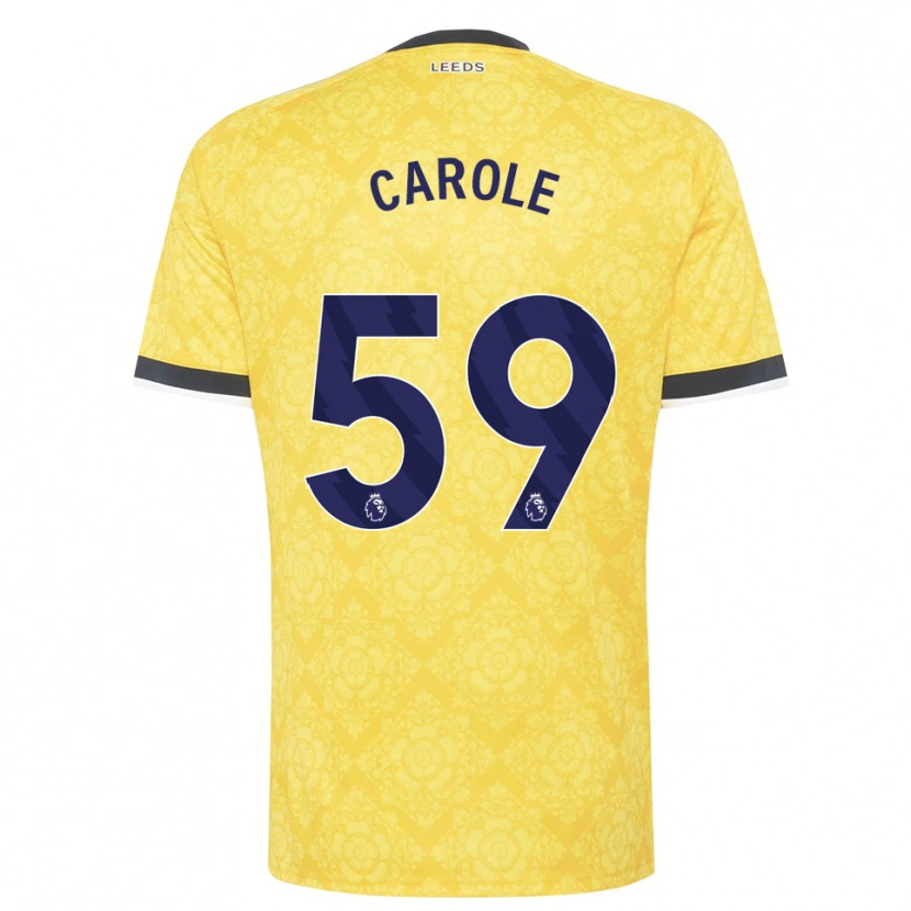 Danxen Niño Camiseta Keenan Carole #59 Amarillo Blanco Negro 2ª Equipación 2026/27 La Camisa
