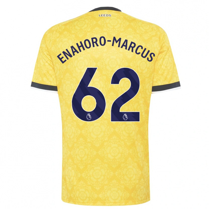 Danxen Niño Camiseta Louis Enahoro-Marcus #62 Amarillo Blanco Negro 2ª Equipación 2026/27 La Camisa