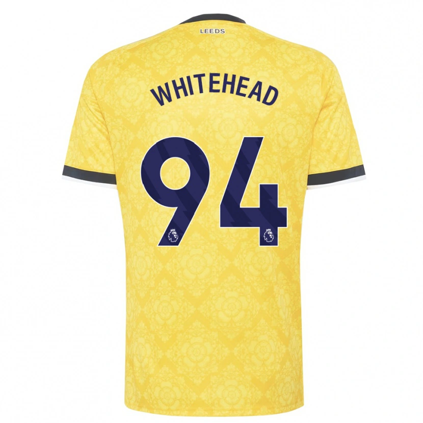 Danxen Niño Camiseta Loui Whitehead #94 Amarillo Blanco Negro 2ª Equipación 2026/27 La Camisa