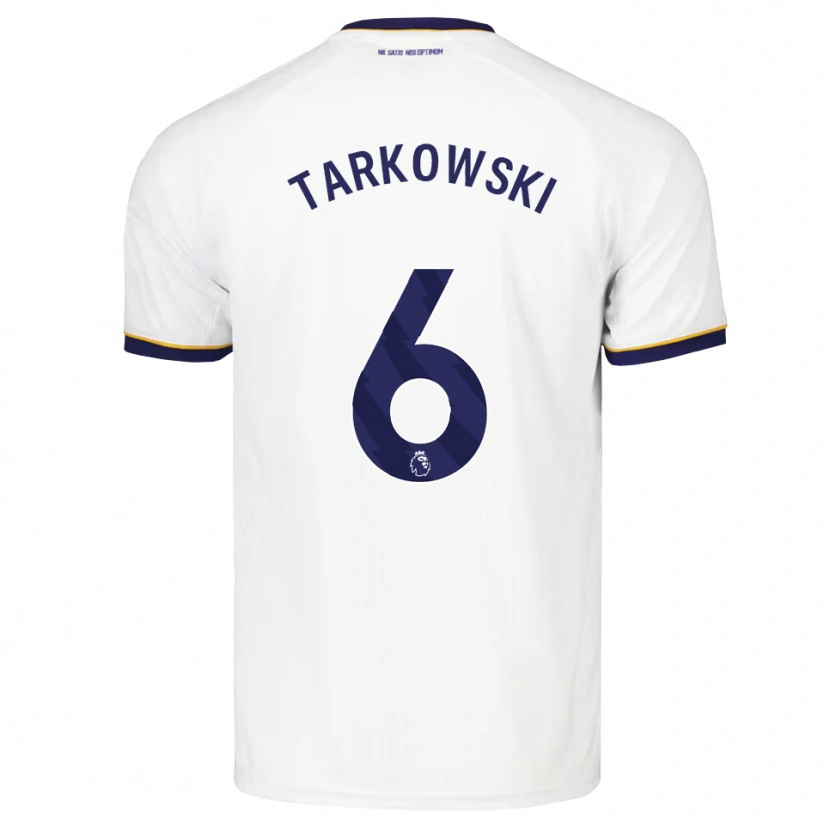 Danxen Niño Camiseta James Tarkowski #6 Azulmedianoche Blanco Amarillo 2ª Equipación 2026/27 La Camisa