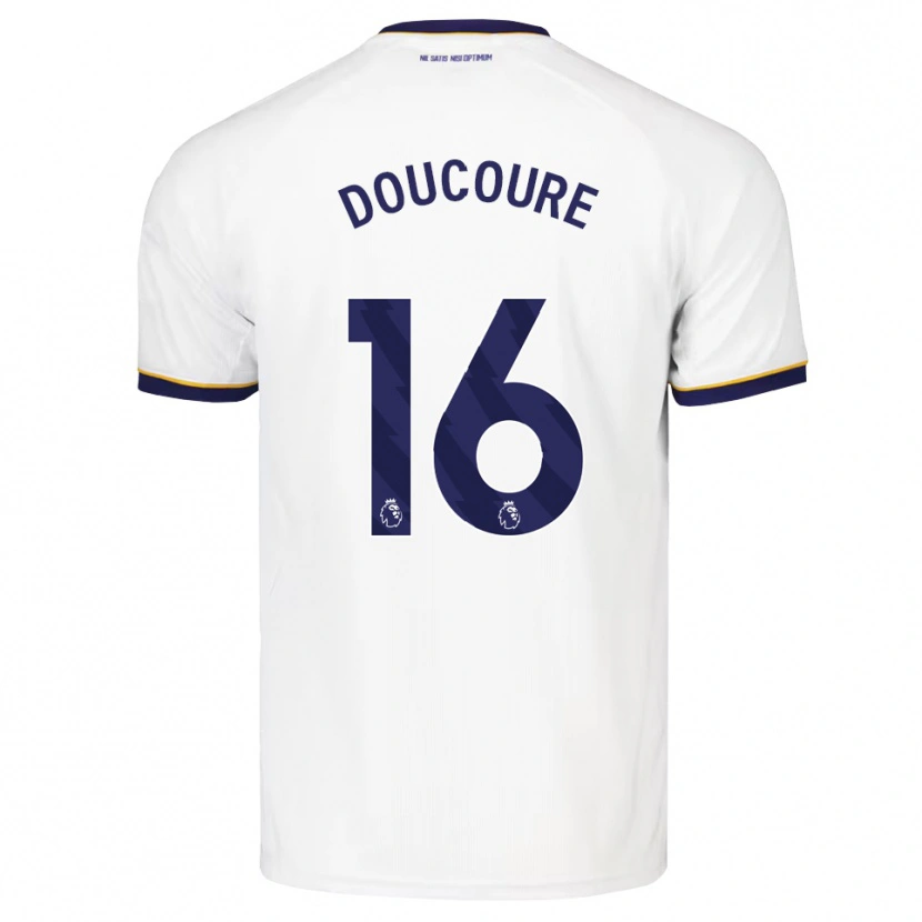 Danxen Niño Camiseta Abdoulaye Doucoure #16 Azulmedianoche Blanco Amarillo 2ª Equipación 2026/27 La Camisa