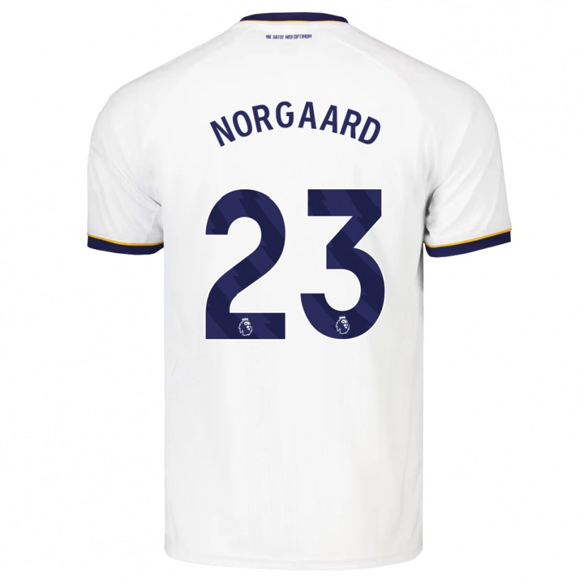 Danxen Niño Camiseta Christian Nørgaard #23 Azulmedianoche Blanco Amarillo 2ª Equipación 2026/27 La Camisa