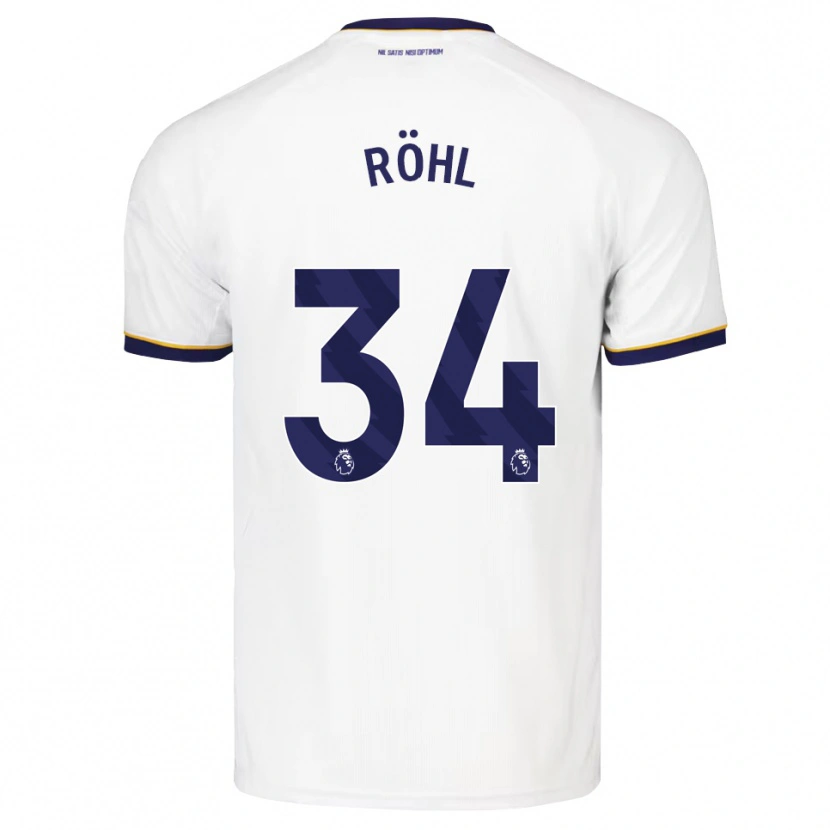 Danxen Niño Camiseta Merlin Röhl #34 Azulmedianoche Blanco Amarillo 2ª Equipación 2026/27 La Camisa