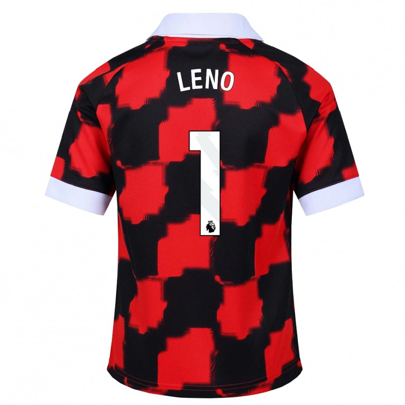Danxen Niño Camiseta Bernd Leno #1 Rojo Blanco Negro 2ª Equipación 2026/27 La Camisa