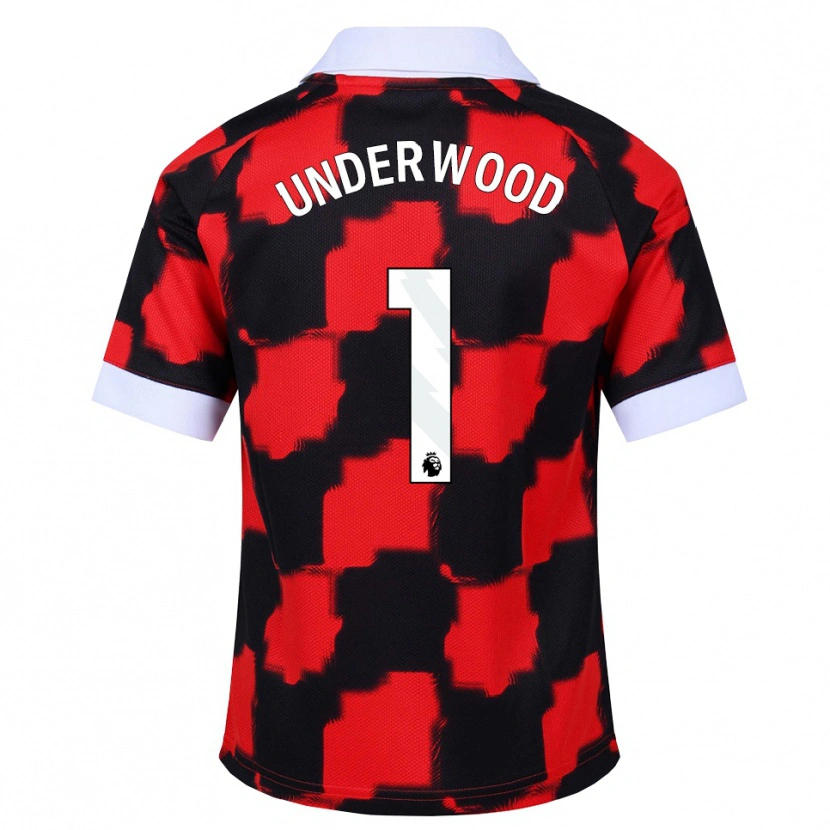 Danxen Niño Camiseta Marco Underwood #1 Rojo Blanco Negro 2ª Equipación 2026/27 La Camisa