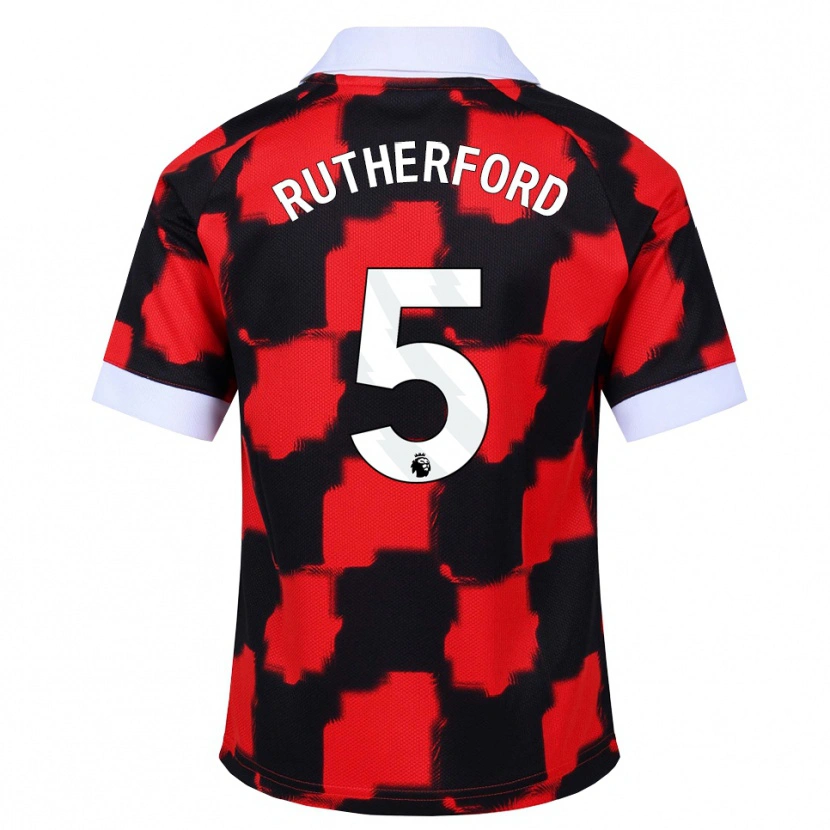 Danxen Niño Camiseta Leeta Rutherford #5 Rojo Blanco Negro 2ª Equipación 2026/27 La Camisa
