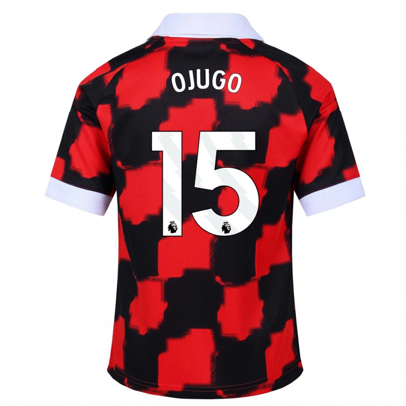 Danxen Niño Camiseta Tyrell Ojugo #15 Rojo Blanco Negro 2ª Equipación 2026/27 La Camisa