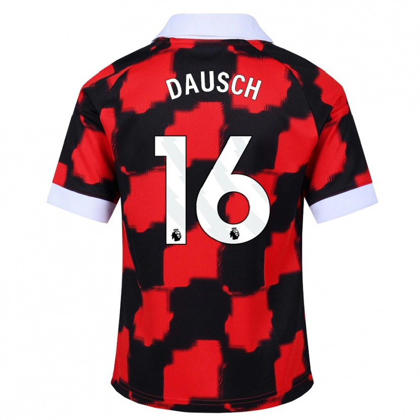 Danxen Niño Camiseta Leo Dausch #16 Rojo Blanco Negro 2ª Equipación 2026/27 La Camisa