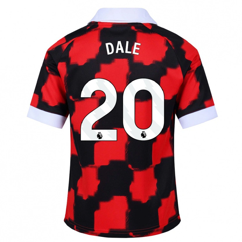 Danxen Niño Camiseta Olivia Dale #20 Rojo Blanco Negro 2ª Equipación 2026/27 La Camisa