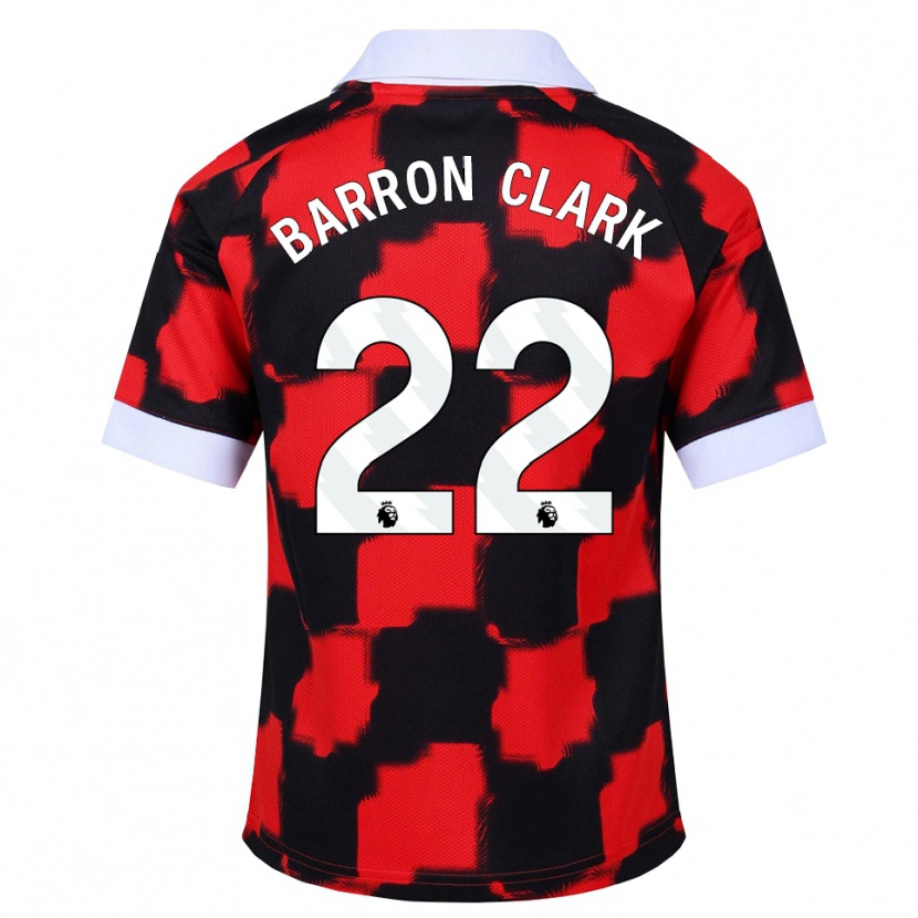 Danxen Niño Camiseta Betty Barron-Clark #22 Rojo Blanco Negro 2ª Equipación 2026/27 La Camisa