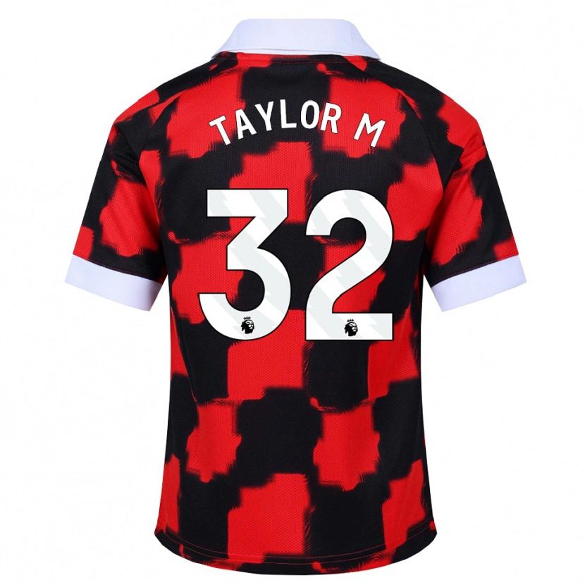 Danxen Niño Camiseta Belle Taylor-M #32 Rojo Blanco Negro 2ª Equipación 2026/27 La Camisa