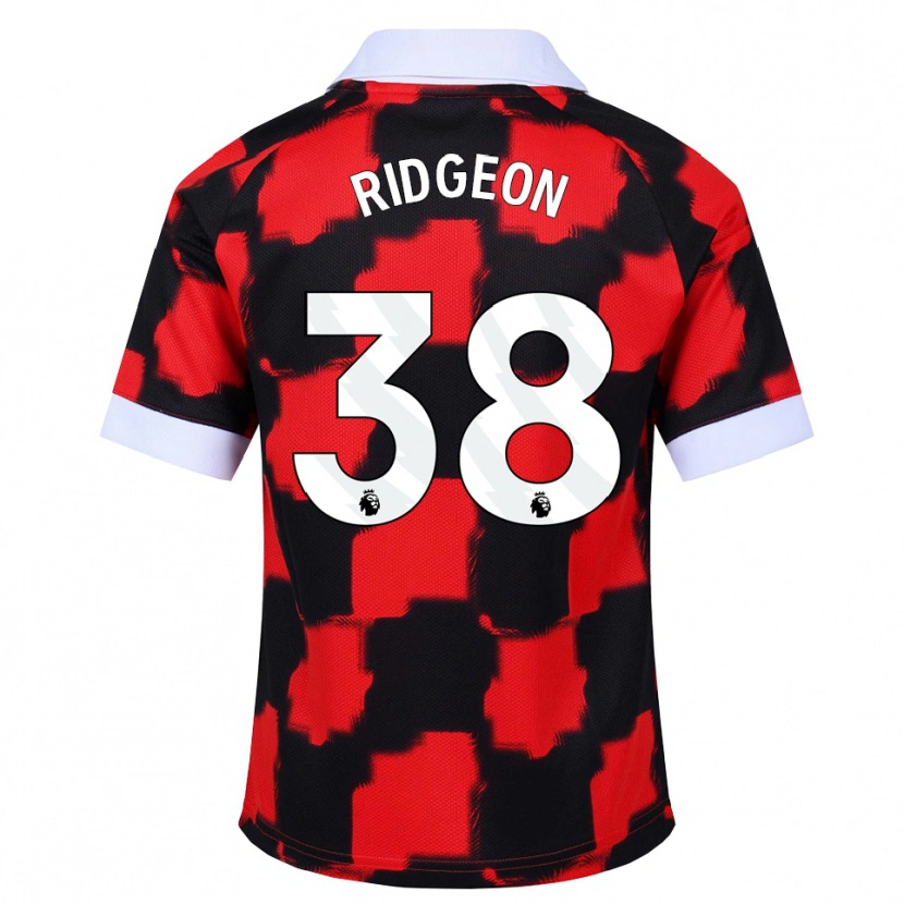 Danxen Niño Camiseta Seth Ridgeon #38 Rojo Blanco Negro 2ª Equipación 2026/27 La Camisa