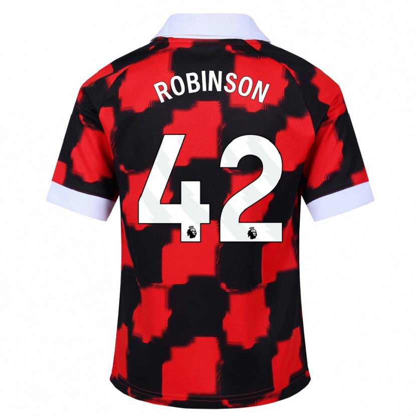 Danxen Niño Camiseta Charlie Robinson #42 Rojo Blanco Negro 2ª Equipación 2026/27 La Camisa