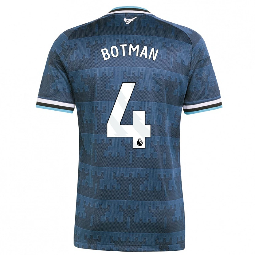 Danxen Niño Camiseta Sven Botman #4 Amarillo Negro Azul 2ª Equipación 2026/27 La Camisa
