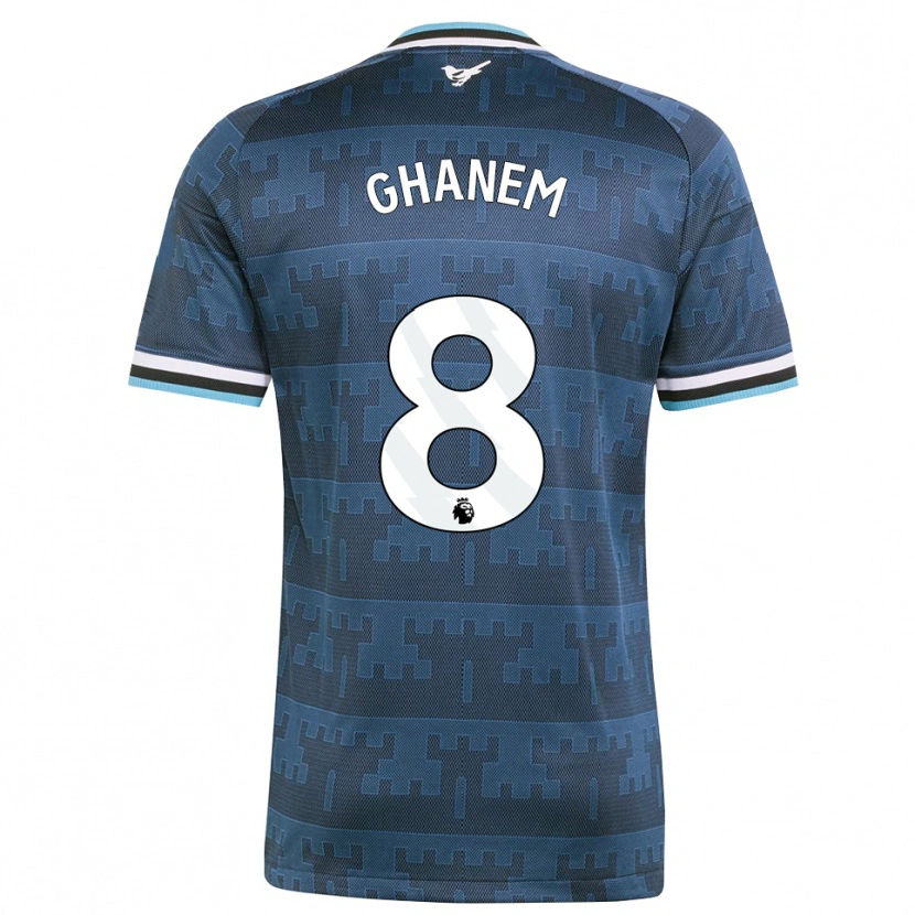 Danxen Niño Camiseta Muawiya Ghanem #8 Amarillo Negro Azul 2ª Equipación 2026/27 La Camisa