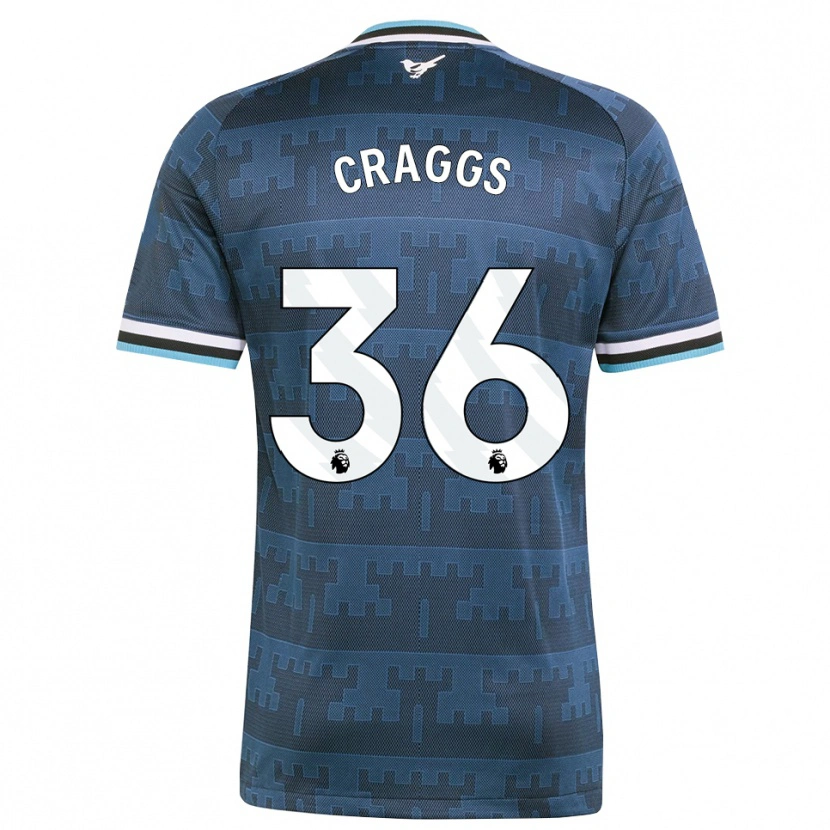 Danxen Niño Camiseta Luke Craggs #36 Amarillo Negro Azul 2ª Equipación 2026/27 La Camisa