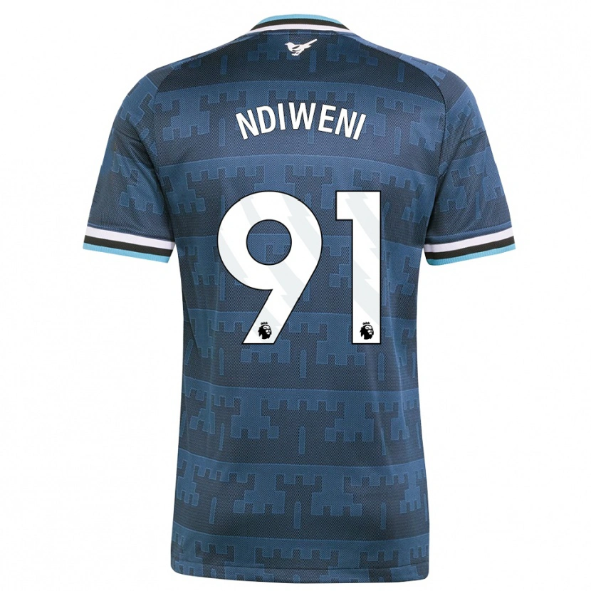Danxen Niño Camiseta Ethan Ndiweni #91 Amarillo Negro Azul 2ª Equipación 2026/27 La Camisa
