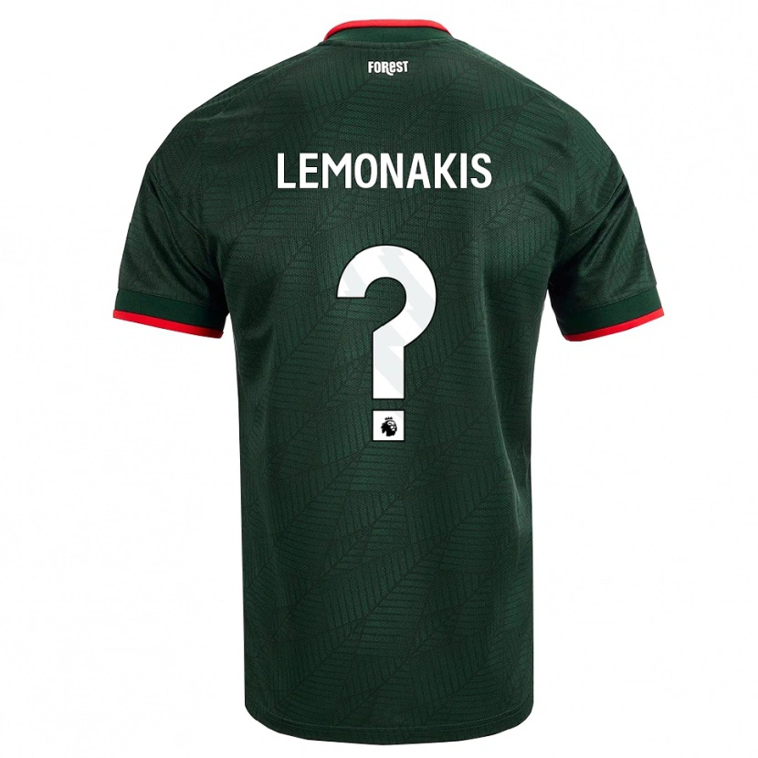 Danxen Niño Camiseta Georgios Lemonakis #0 Verdeoscuro Rojo 2ª Equipación 2026/27 La Camisa