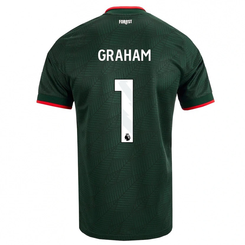 Danxen Niño Camiseta Ally Graham #1 Verdeoscuro Rojo 2ª Equipación 2026/27 La Camisa